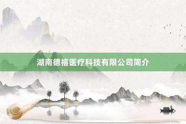 湖南德禧医疗科技有限公司简介